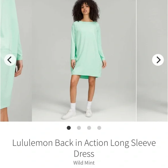 🆕 Lululemon 🍋 Back in Action Long Sleeve Dress - Picture 1 of 10